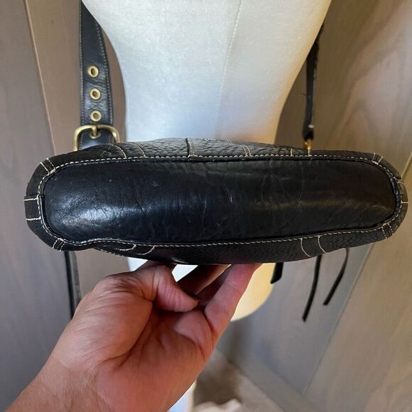 COACH Leather Chelsea Crossbody Shoulder Bag Black 10399 - Picture 8 of 14